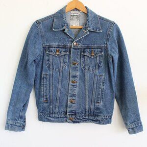 Vtg Tiger Bay Childrens Unisex Jean Denim Jacket 90s Y2K Retro Button Up Sz L